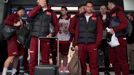 Dünya Kupası biletini alan A Milli Futbol Takımı, İstanbula geldi 