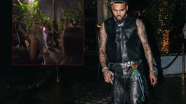 Chris Brown mekandan çıktı, onlarca kadın peşine takıldı! O anlar olay oldu