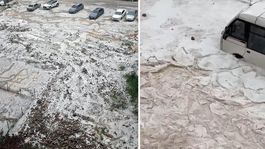 Adanada sağanak ve dolu yağışı; cadde ve sokaklar beyaza büründü