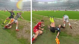 Kadın hakemi adeta biçti! Sonrasında yaşananlar daha da garip