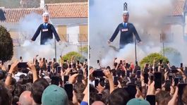 İspanya’da festivalde Netanyahu kuklası yakıldı