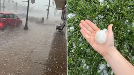 ABD’de dev dolu felaketi: Araçların camları bile kırıldı