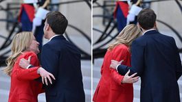 Fransada First Lady’yi çileden çıkaracak samimiyet, Macron Meloniyi öperek karşıladı