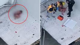 Önce silah sesleri duyuldu sonra kadın kendini 6ncı kattan attı