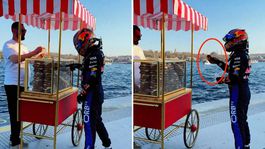 Formula 1 pilotu Tsunoda İstanbul turuna simit yemek için ara verdi
