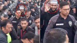 Celal Karatürenin onlarca polis tarafından korunduğu görüntü tartışma yarattı