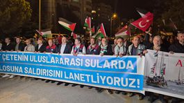 Yer: Ankara! ABDnin Sumud Filosuna müdahalesi böyle protesto edildi