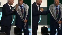 Infantinodan skandal hareket! Filistin Futbol Federasyonu Başkanı sahneyi terk etti