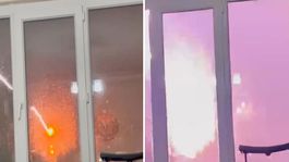 Diyarbakır’da 4 katlı binaya yıldırım düştü; o anlar kamerada
