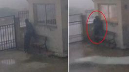 Gaziantepte fırtınaya yakalanan çobanın zor anları kamerada
