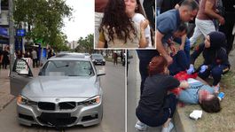 Lüks otomobilin çarptığı genç kız yaralandı, ailesi olay yerinde sinir krizi geçirdi