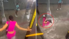 Selin vurduğu ABDde kabus anları! Otobüsten inerken akıntıya kapıldı