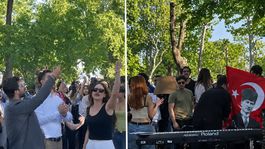 Öğrenciler Bilgi Üniversitesinin yeniden açılmasını kampüste kutladı