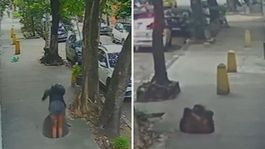 Genç kadın, hırsızların kapağını gevşettiği logar çukuruna düştü