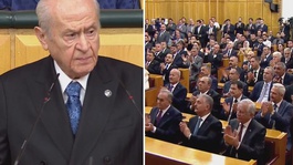 Bahçeli, parti grubunda A Milli Takım için hazırlattığı marşı dinletti