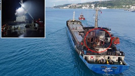 Ukraynada dron saldırısına uğrayan Türk gemisi, İstanbul Boğazından geçti