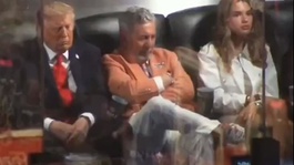 Trumpın maç keyfi kısa sürdü! Kameralar her şeyi kaydetti