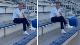TFF Başkanının saha kenarındaki görüntüsü olay oldu
