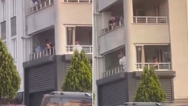 Balkonda yakılan mangal apartmanı ayağa kaldırdı