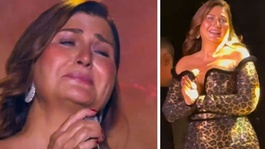 Sibel Can, sahnede Ahmet Kayanın şarkısını söylerken gözyaşlarına boğuldu