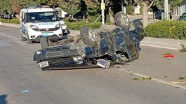 Korkunç kaza! Takla atan otomobilin sürücüsü hayatını kaybetti