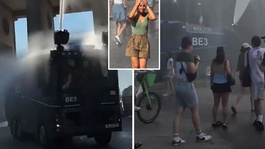 Berlin’de polis TOMA’larla halkı serinletti