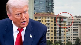 ABD Başkanı Trumpın kalacağı otelin karşısına Filistin bayrağı asıldı