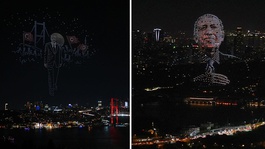 15 Temmuzun 10. yılında 1500 dronlu ışık gösterisi