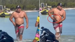 Mayosundan silahını çıkarıp tetiğe bastı! Plaj çığlık sesleriyle inledi