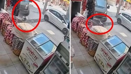 Kargo minibüsü çocuğu altına aldı, o anlar kamerada