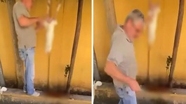Okul bahçesinde tavşan kestiği görüntüler sanal medyada paylaşılan şüpheli gözaltına alındı