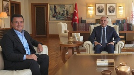 Kültür ve Turizm Bakanı Ersoy, Acun Ilıcalıyı ağırladı