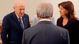 Bahçeli ile DEM Parti arasında samimi selamlaşma