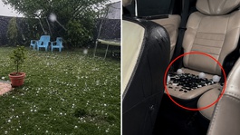Fransayı fırtına vurdu, tenis toplu büyüklüğünde dolu yağdı