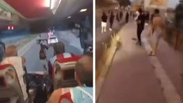 Trabzonspor taraftarına Diyarbakırda taşlı saldırı