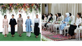 Emine Erdoğan Bişkekte lider eşleriyle buluştu