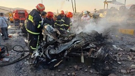 İranda zincirleme kazada yakıt tankeri patladı, 11 kişi hayatını kaybetti