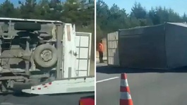 Anadolu Otoyolunda korkutan kaza! İstanbul yönü kilitlendi
