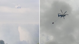 Arnavutköyde orman yangını! Helikopterlerle havadan müdahale ediliyor