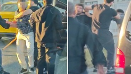 Kağıthanede trafik kazası sonrası ortalık karıştı