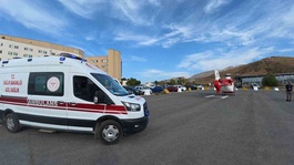 Doğumsal kalp rahatsızlığı olan 1 günlük bebek, Bitlisten Vana helikopterle nakledildi