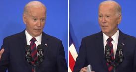 Biden yine gündem oldu: Prompterı bozulunca bakın ne dedi