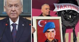 Şehit aileleri, MHP İl Başkanlığı önüne ’’Yakışmadı’’ yazılı siyah çelenk bıraktı