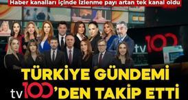 Türkiye gündemi tv100’den takip etti Haber kanalları içinde izlenme payı artan tek kanal oldu