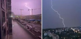 Ankara’da gök gürültülü sağanak trafiği aksattı, şimşekler cep telefonuyla kaydedildi