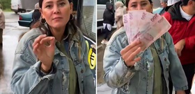 Bin lirayı Gürcü parasına çeviren kadın, eline geçen parayı görünce şoke oldu