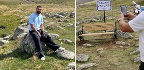 Salah’ın ziyaret ettiği Kurtdere Yaylası’nda bank ve tabelanın çalındığı iddia edildi