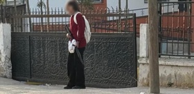 Okula pompalıyla gelen kız öğrencinin fotoğrafı ortaya çıktı