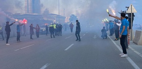 Şehri adeta yaktılar Filistin Milli Takımı’na coşkulu karşılama