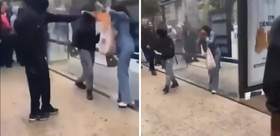 Liselilerin eyleminde sokakların tahrip edilmesine tepki gösteren kadına alevli saldırı